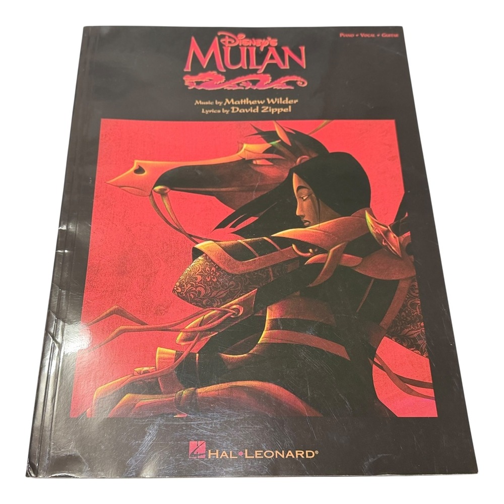 Disney Mulan Sheet Music Songbook Hal Leonard Piano Vocal Guitar 1998 Movie